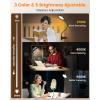 imageGlocusent 72 LED Clip on Lamp with Remote Reading Light with Amer Ring Night Light 3 Colors ampamp 5 Dimmable Desk Lamp with Clamp AutoOff Timer for Night Reading Bed Light for HeadboardDormBunkBlack