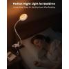 imageGlocusent 72 LED Clip on Lamp with Remote Reading Light with Amer Ring Night Light 3 Colors ampamp 5 Dimmable Desk Lamp with Clamp AutoOff Timer for Night Reading Bed Light for HeadboardDormBunkWhite