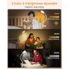 imageGlocusent 72 LED Clip on Lamp with Remote Reading Light with Amer Ring Night Light 3 Colors ampamp 5 Dimmable Desk Lamp with Clamp AutoOff Timer for Night Reading Bed Light for HeadboardDormBunkWhite