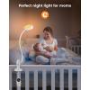 imageGlocusent 72 LED Clip on Lamp with Remote Reading Light with Amer Ring Night Light 3 Colors ampamp 5 Dimmable Desk Lamp with Clamp AutoOff Timer for Night Reading Bed Light for HeadboardDormBunkWhite