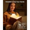 imageGlocusent Book Light 100Hrs Long Lasting Rechargeable Reading Light 5 Colors ampamp Stepless Dimming Neck Light  Perfect Book Light for Reading in Bed Knitting Book Lovers Gifts