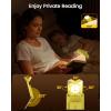 imageGlocusent 12 LED Rechargeable Book Light Clipon Reading Light with 5 Colors ampamp 5 Brightness Levels Up to 100Hrs Runtime EyeCaring Reading Lights for Books in Bed Perfect for Book Lovers KidsYellow