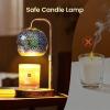 imageGlocusent Candle Warmer Lamp with 3D Glass Globe Antique Base Dimmable Height Adjustable Wax Melter for Scented Jar Candles 28H Auto Timer Christmas Birthday Gifts for Women Home Decor Lighting