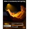 imageGlocusent 13 LEDs Book Lights for Reading at Night 120 Hrs Runtime Rechargeable Reading Light Eye Caring 3 Colors ampamp 5 Stepless Dimming Brightness 360LM Flexible Clip on Light for Book Lovers Kids